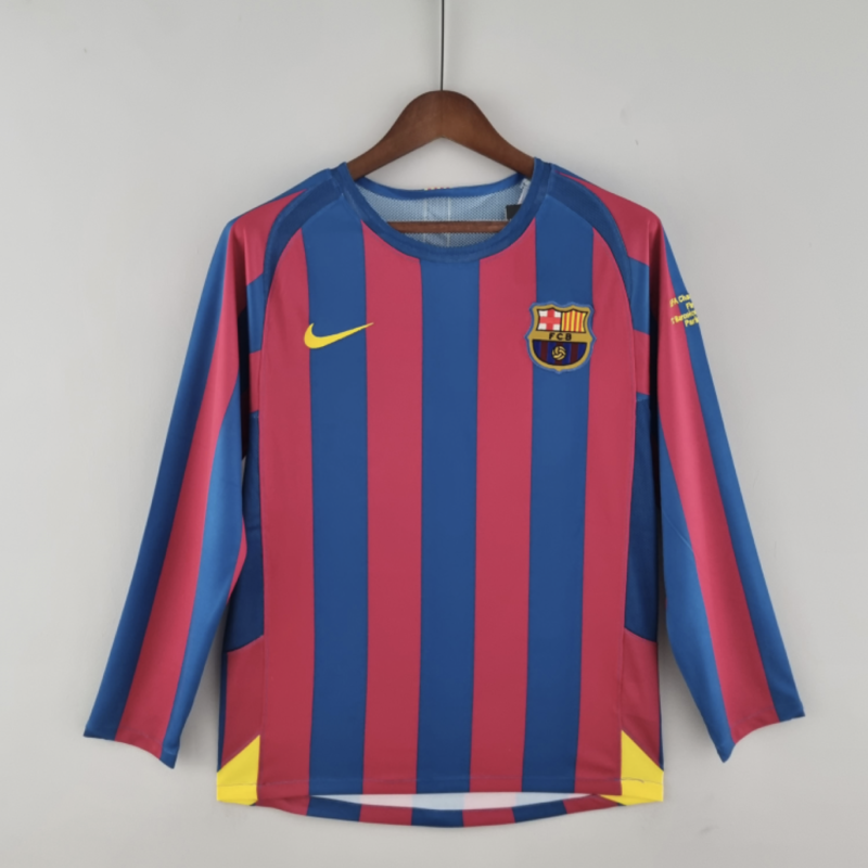Retro Long Sleeve Barcelona 05/06 Home Kit